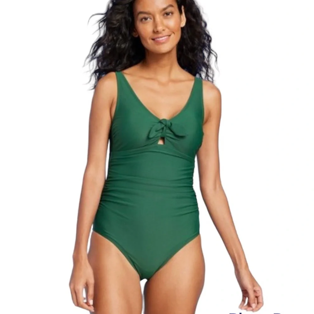 ❗️NWT❗️KONA SOL Ruched Tie Front Swimsuit D